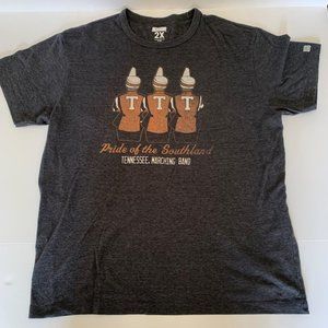 University of Tennessee Grey Marching Band Short Sleeve Shirt Size 2X